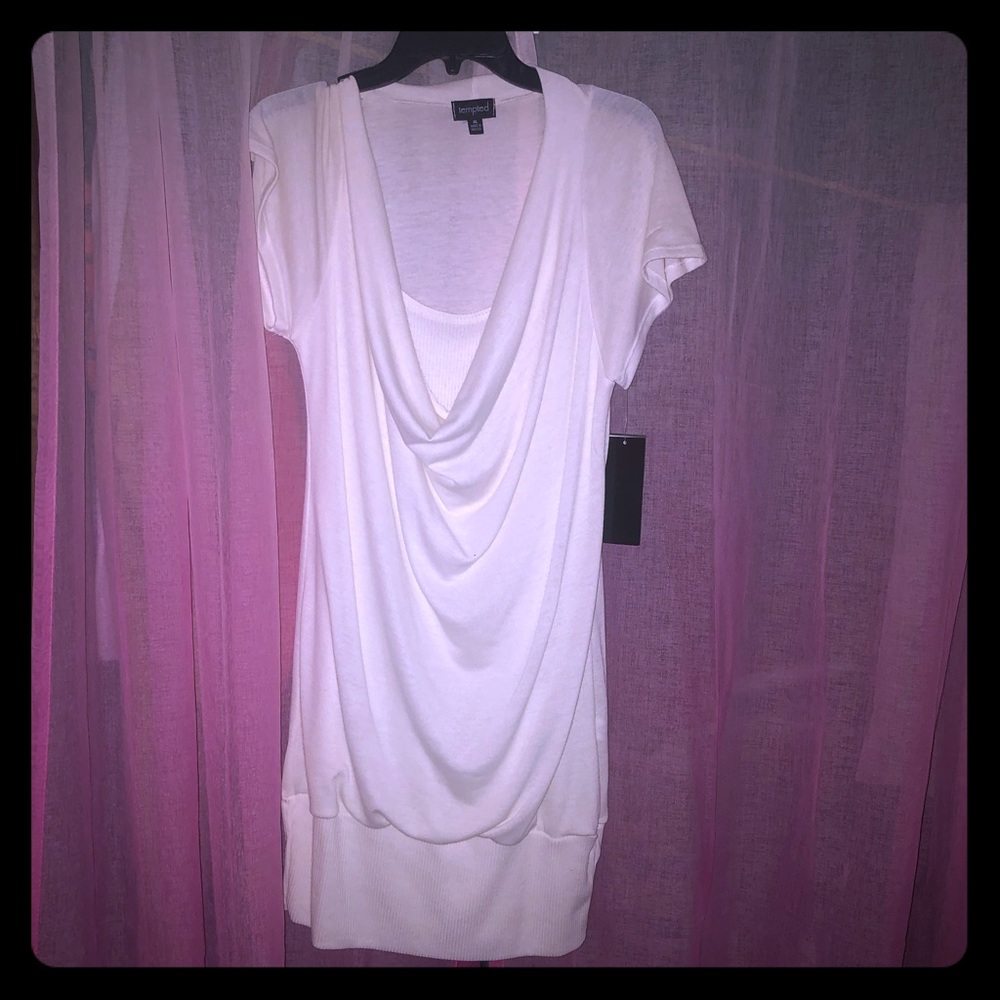 White sweater dress